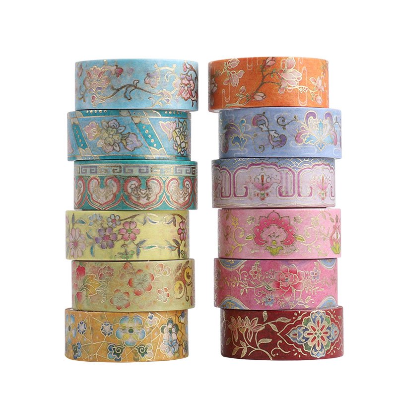 Directly supplied by the manufacturer Color Washi Tape Set series bronzing and paper tape