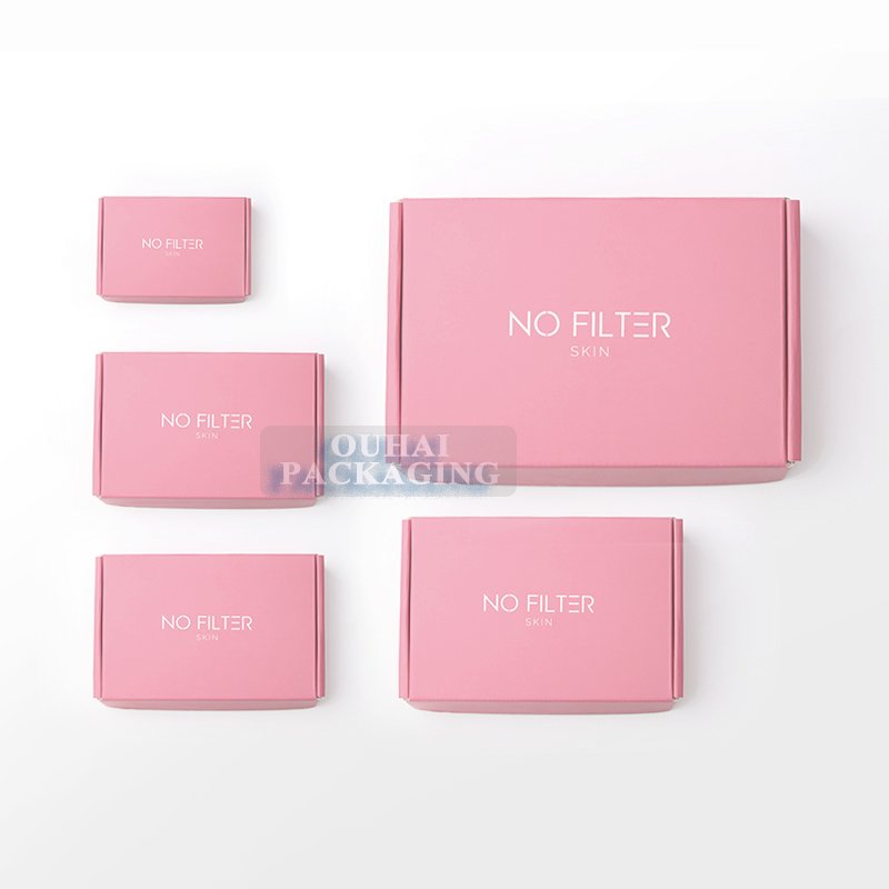 Custom Pink Shipping Boxes Clothing Cosmetics Electronic Products out Packing Corrugated Paper Mailers Cardboard Packaging Box