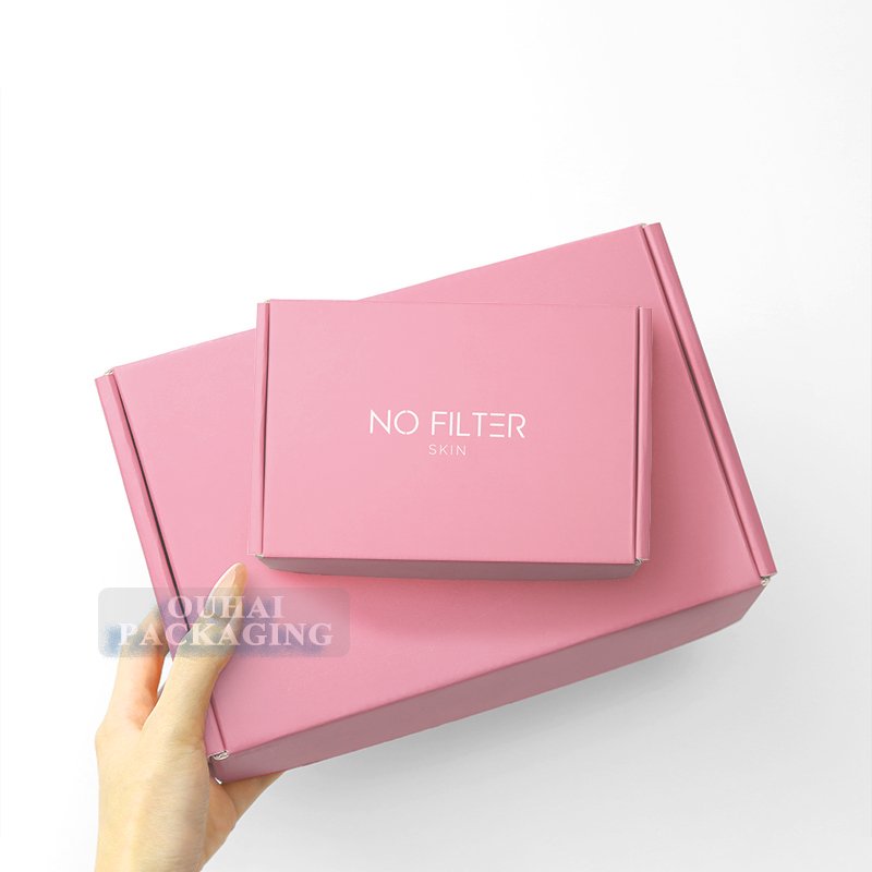 Custom Pink Shipping Boxes Clothing Cosmetics Electronic Products out Packing Corrugated Paper Mailers Cardboard Packaging Box