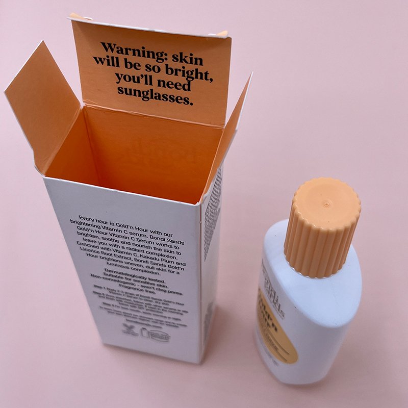 auto-lock bottom printing 2 sides cosmetic serum face cream bottles jars packaging paper unit carton box product packaging box