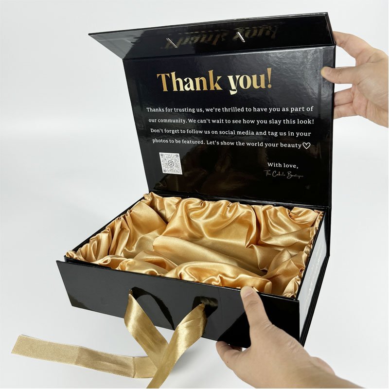 Luxury private label human hair wig box bundle hair extension packaging For Gift,hair accessories gift box vendor