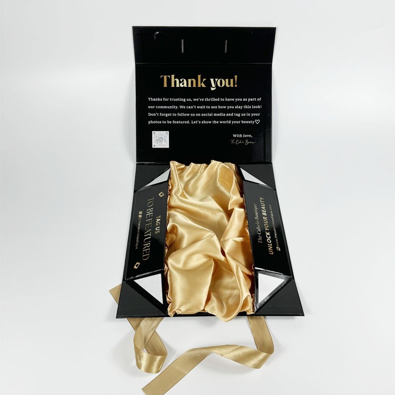 Luxury private label human hair wig box bundle hair extension packaging For Gift,hair accessories gift box vendor