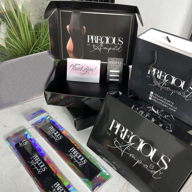 Luxury private label human hair wig box bundle hair extension packaging For Gift,hair accessories gift box vendor