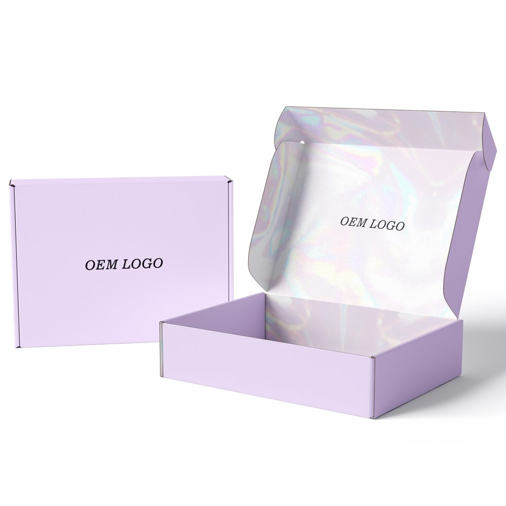 Biodegradable Packaging Paper Box Grade Pink Shipping Boxes Christmas Mailer Box With Custom Logo For Clothing Cosmetics