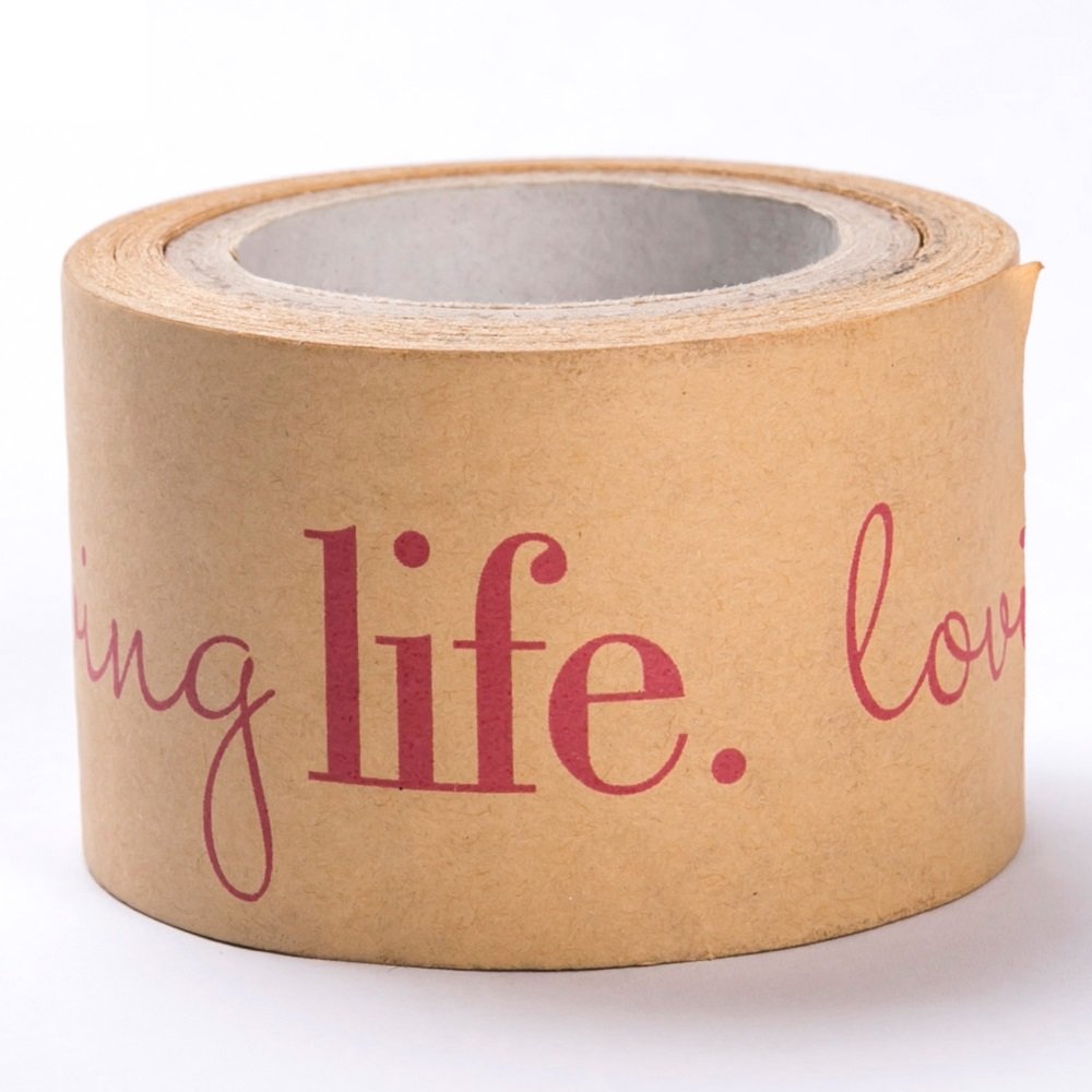 Custom Printing With Logo Reinforced Brown Gummed Water Activated/Self Adhesive Eco Kraft Paper Packing Tape Jumbo Roll