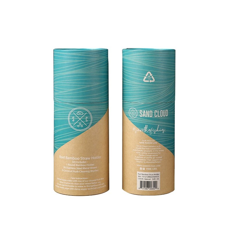 customized Box Packaging Logo Cylinder Tube Box Rigid Cardboard for Candle Perfume Essential Oils Tea Bag Gift Paper Box
