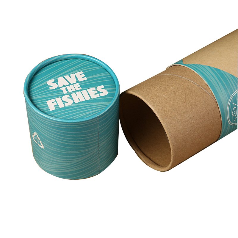 customized Box Packaging Logo Cylinder Tube Box Rigid Cardboard for Candle Perfume Essential Oils Tea Bag Gift Paper Box