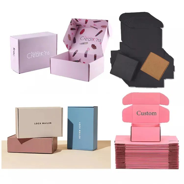 2023 Manufacturer Custom Printed Color Cardboard Mailer Shipping Postal Box Paper Packaging Corrugated Shipping Box For Garment