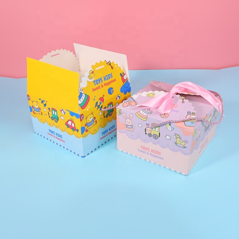 Custom Logo Printed Squeeze Toys Toddler Toy Folding Empty Gift Paper Box Gift Packaging Boxes