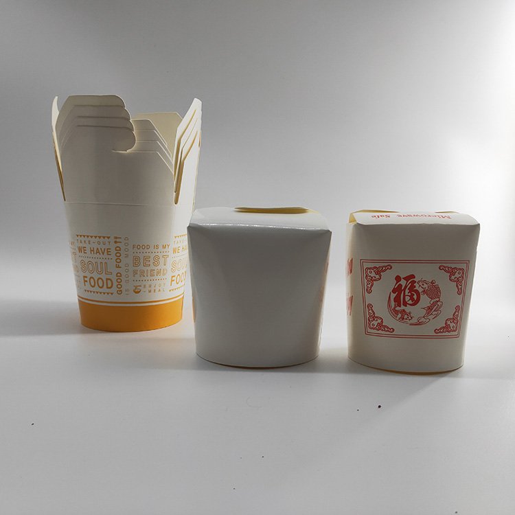 32oz customized logo pasta packing box take out container food paper box food grade noodles box
