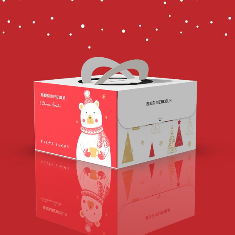 Supplies Bakery Cupcake Paper Packaging Christmas Cup Cake Box With Plastic Window And Bag
