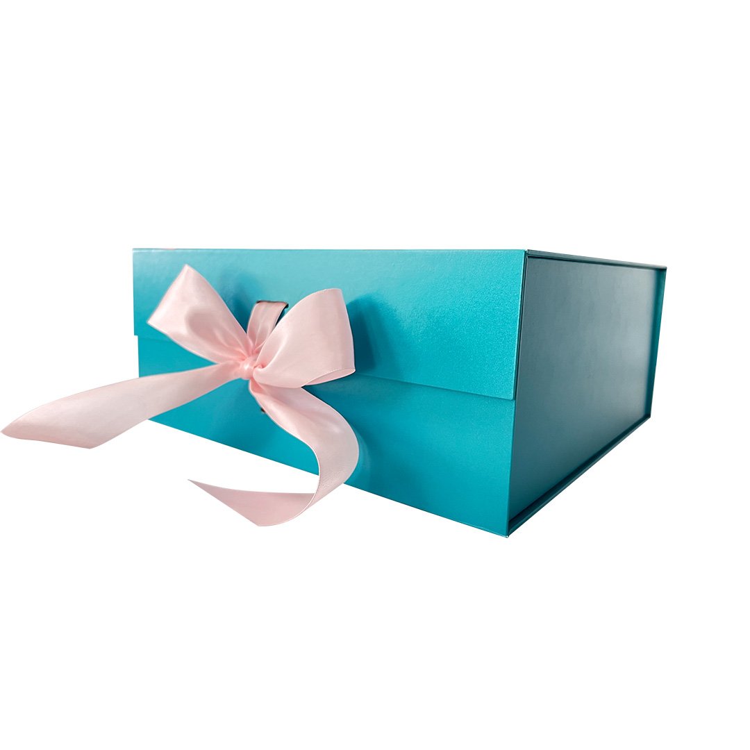 High Quality Luxury Custom Clothing Food Present paper packaging Magnetic Folding Gift Box With Ribbon
