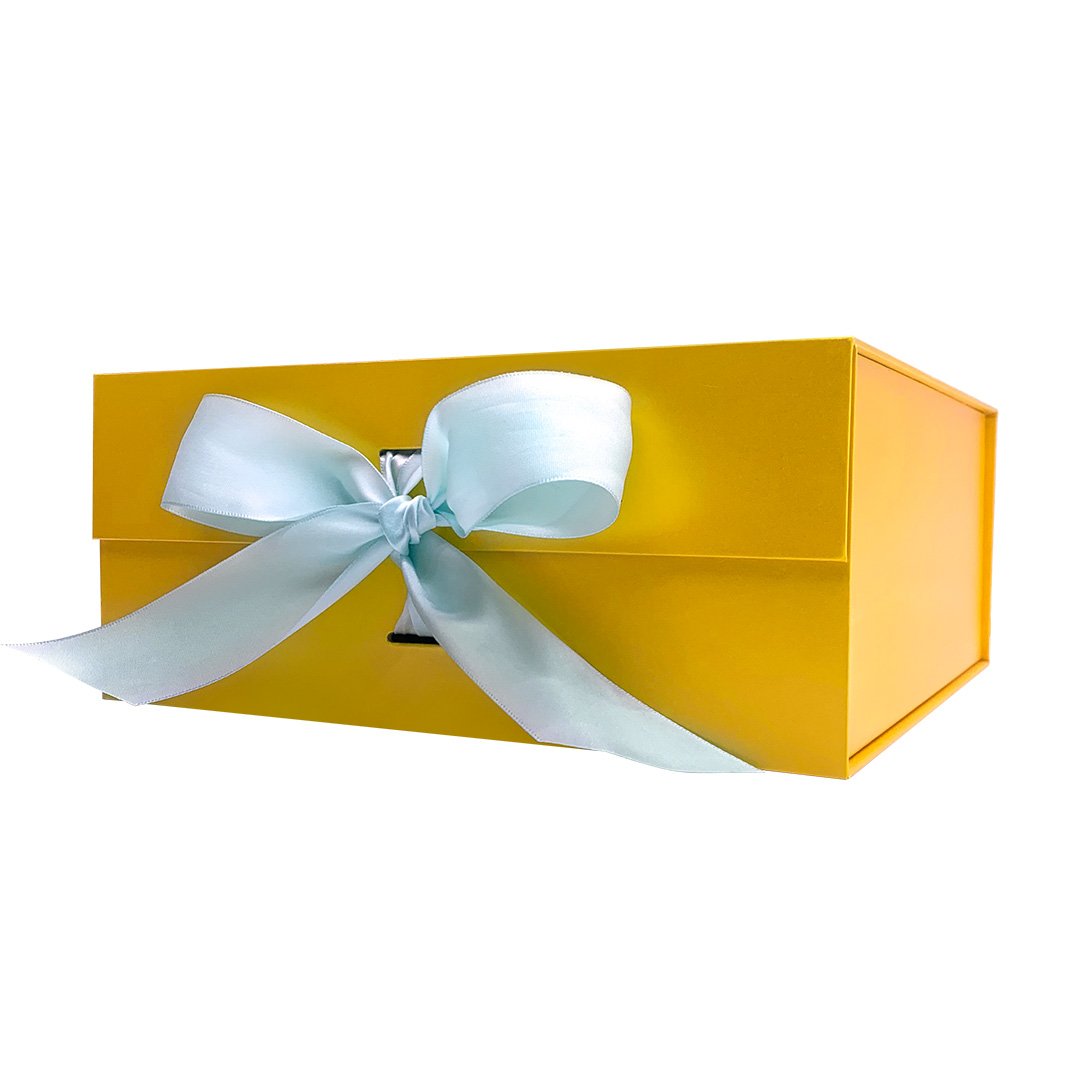High Quality Luxury Custom Clothing Food Present paper packaging Magnetic Folding Gift Box With Ribbon