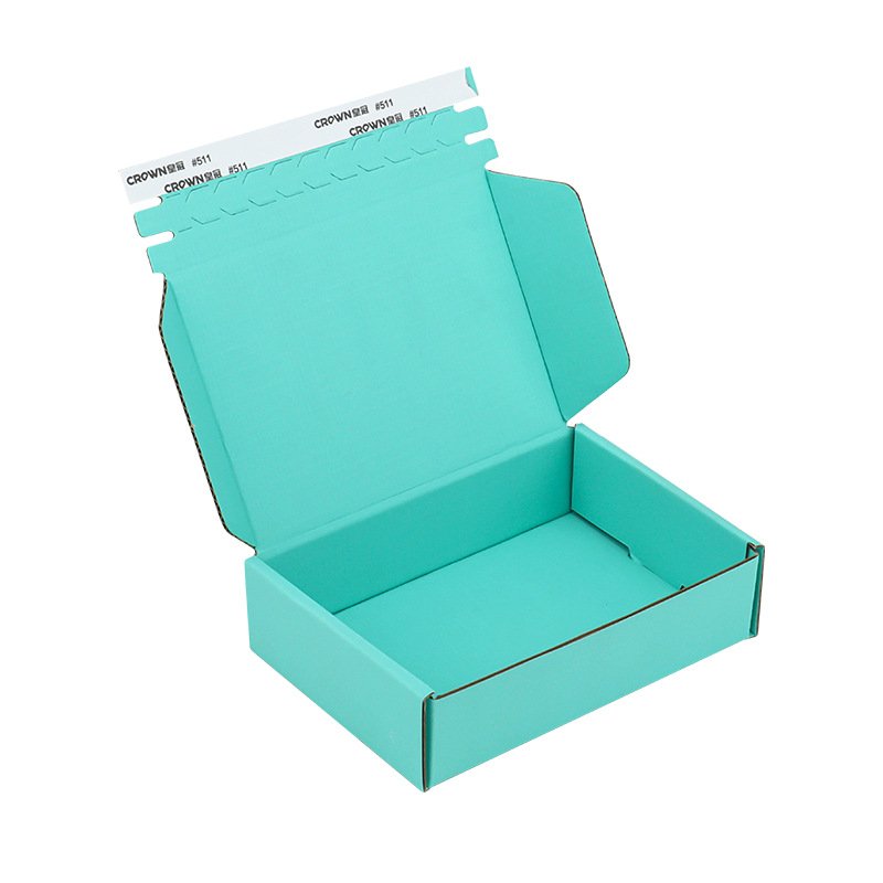 Custom Printed Multipurpose Corrugated Paper Carton for Express Tear Strip Zipper Corrugated Packaging Box