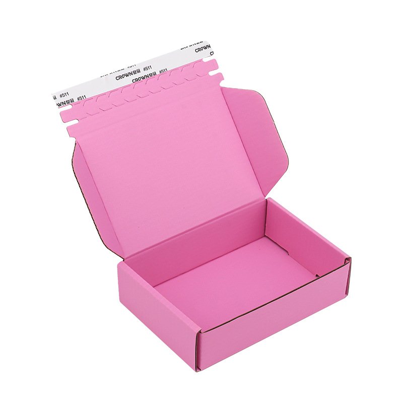 Custom Printed Multipurpose Corrugated Paper Carton for Express Tear Strip Zipper Corrugated Packaging Box