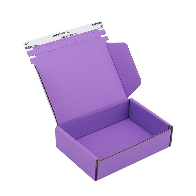 Custom Printed Multipurpose Corrugated Paper Carton for Express Tear Strip Zipper Corrugated Packaging Box