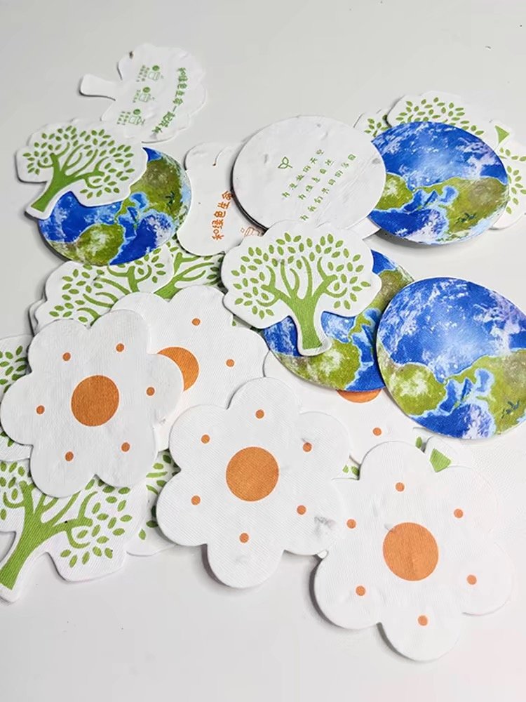 Wholesale Custom Eco Seed Plantable Paper For Thank You Cards Postcards Business Cards Packaging Cards