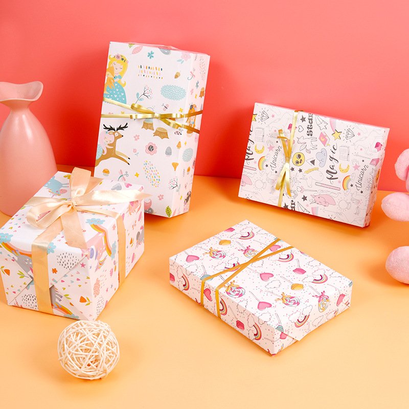 Luxury Gift wrapping packaging paper printed art thick wrapping rolling paper Flower Food Gift Wrapping Paper