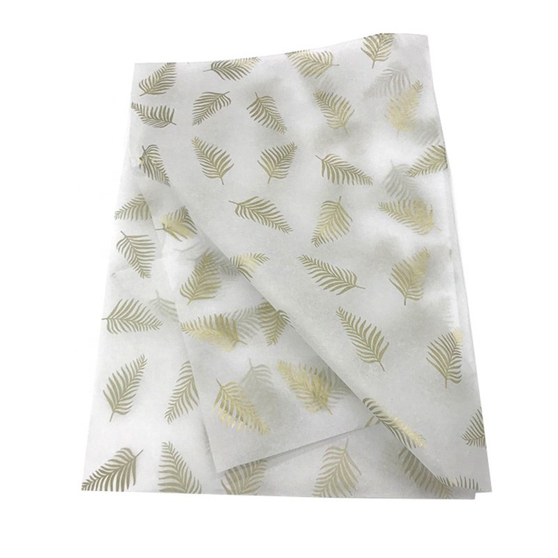 Luxury Custom Printed Gold Logo Black Background Gift Tissue Paper
