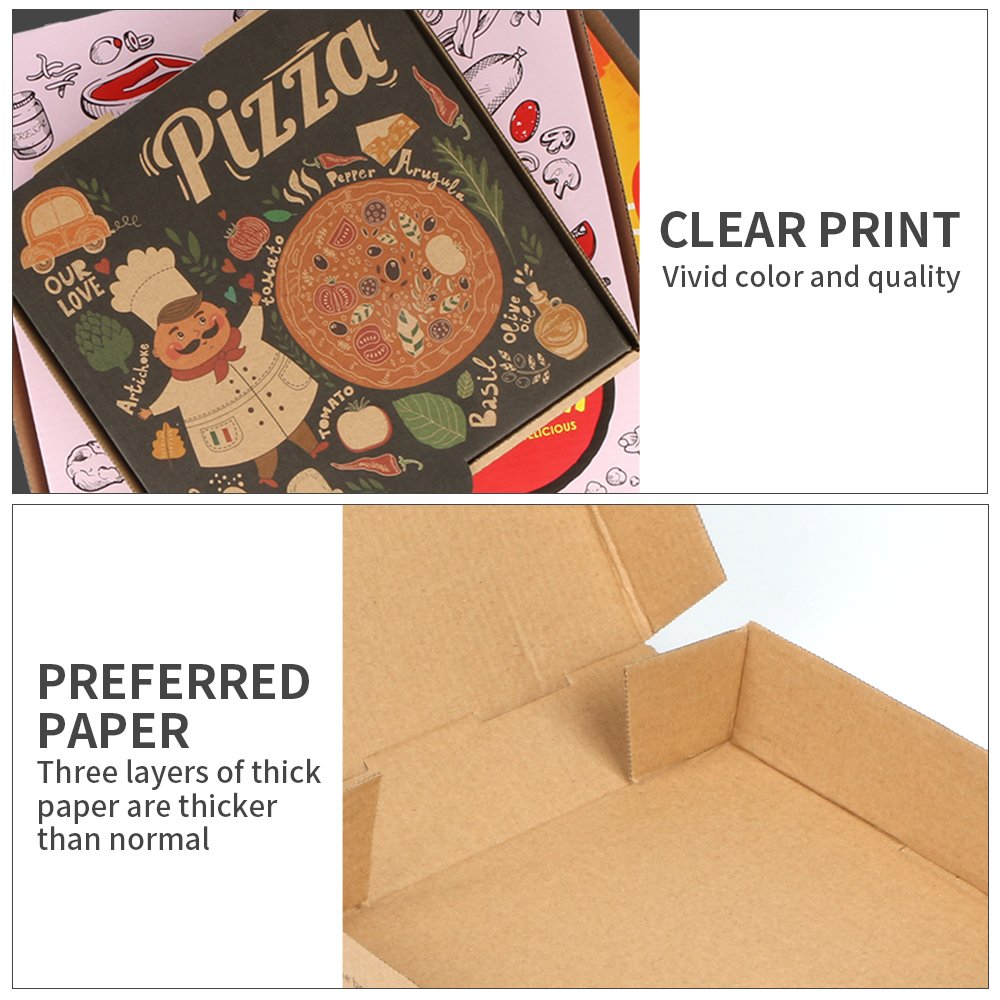 12 Inch Pizza with Logo Box Corrugated Packaging Box Paper Custom Pizza Boxes Food Corrugated Board OEM CMYK Offset Folders
