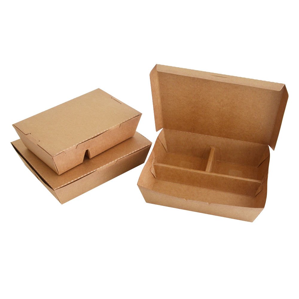 Disposable take out fast food paper container box, takeaway chicken wing box, custom french fries fast food packaging burger box
