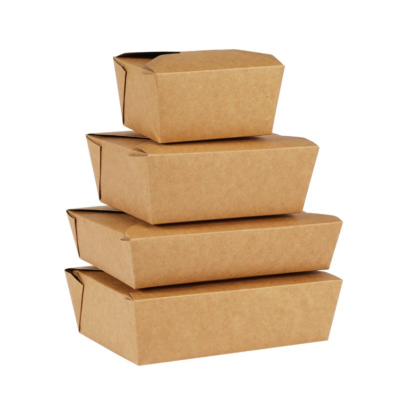 Disposable take out fast food paper container box, takeaway chicken wing box, custom french fries fast food packaging burger box