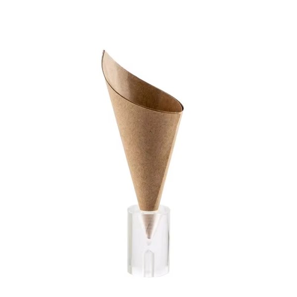 Eco-friendly Custom Printed Disposable Food Grade Kraft Ice Cream Melt Packaging Holder Egg Bubble Waffle Food Paper Cone