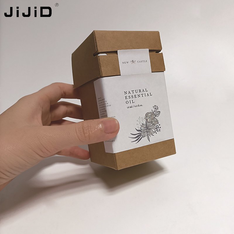 JiJiD Custom Design Kraft paper small shipping boxes Empty Perfume Bottle Box Luxury Gift Perfume Packaging Box