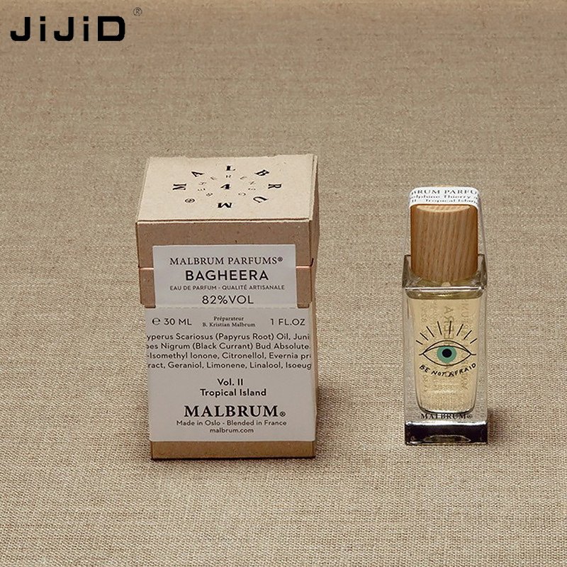 JiJiD Custom Design Kraft paper small shipping boxes Empty Perfume Bottle Box Luxury Gift Perfume Packaging Box