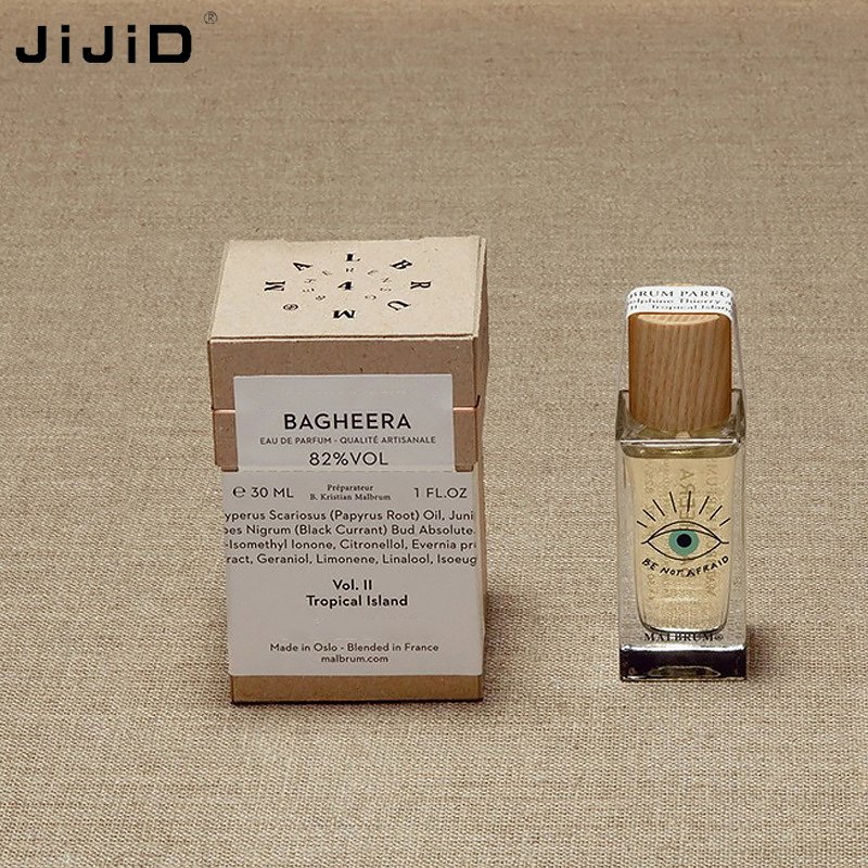 JiJiD Custom Design Kraft paper small shipping boxes Empty Perfume Bottle Box Luxury Gift Perfume Packaging Box
