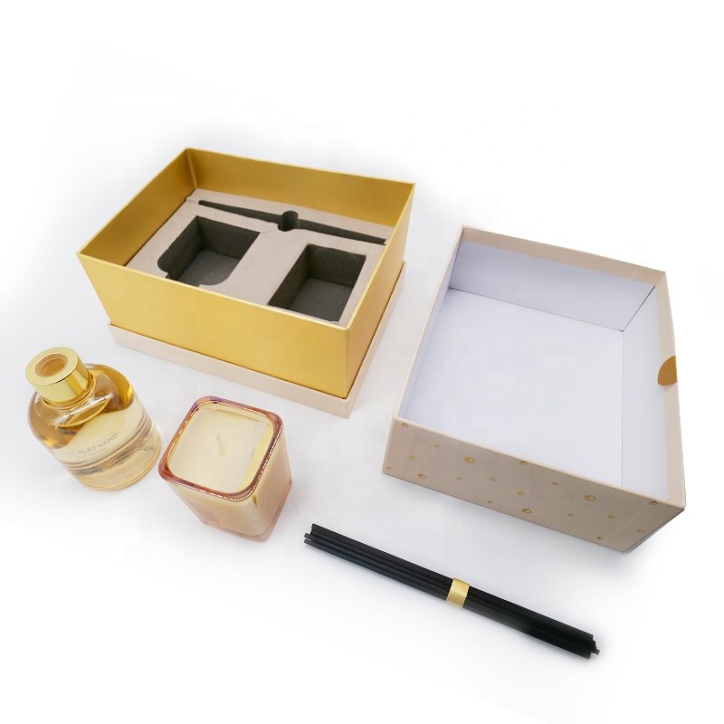 Wholesale Lid and Base Corrugated gift box Custom ECO Friendly Luxury perfume candle packaging box