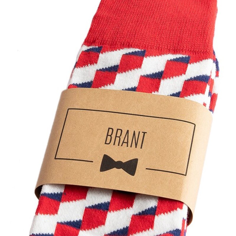 Custom with Logo Sock Packing Labeling Sleeve Kraft Paper Cardboard Sock Packaging Wholesale