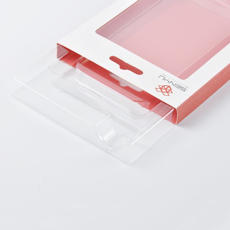 custom design phone cable charger packaging paper box with clear window