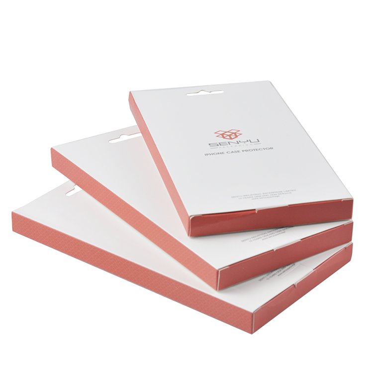 custom design phone cable charger packaging paper box with clear window