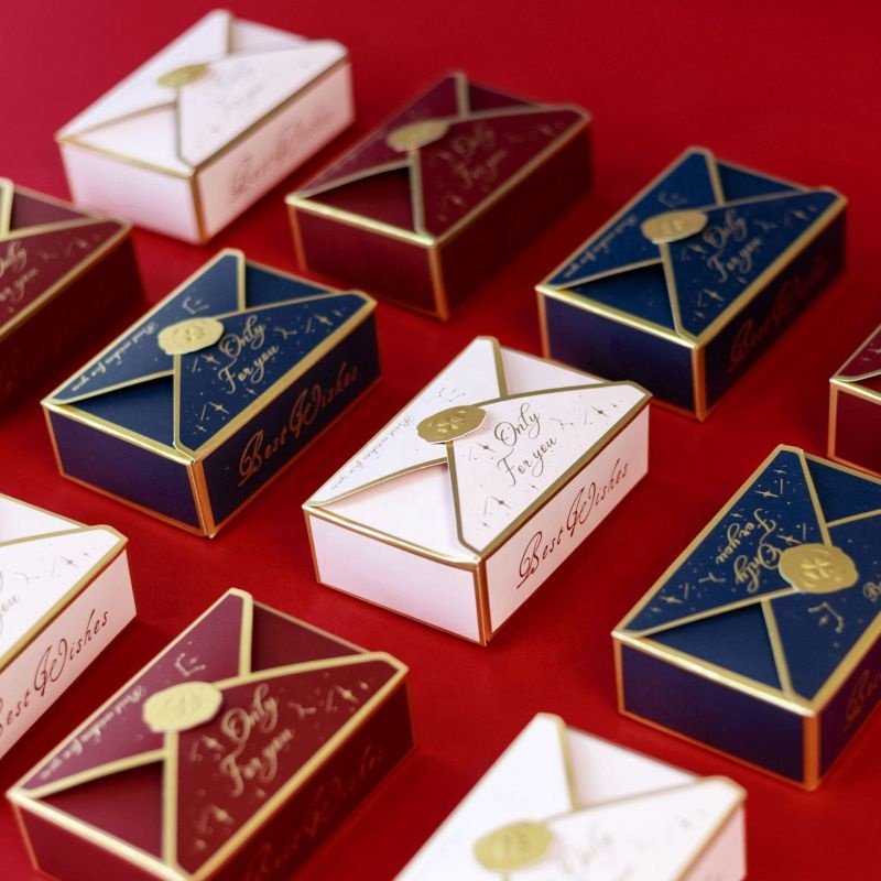 Morsun Envelope Shape Candy Box Chocolate Gift Box Packaging Wedding Favor Gift Treat Boxes Party Decor for Guests Baby Shower