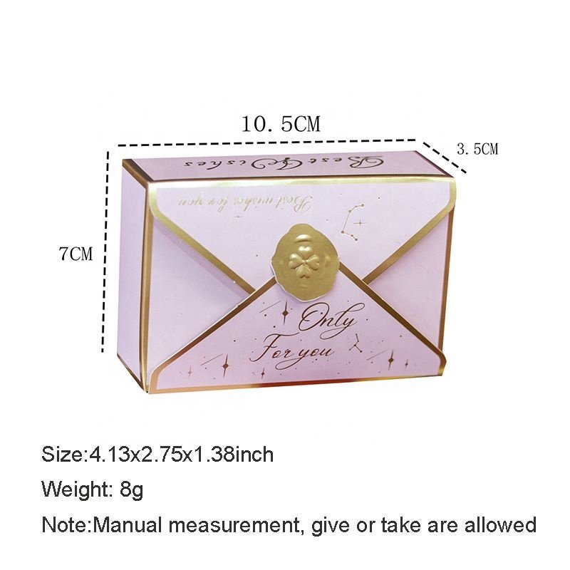 Morsun Envelope Shape Candy Box Chocolate Gift Box Packaging Wedding Favor Gift Treat Boxes Party Decor for Guests Baby Shower