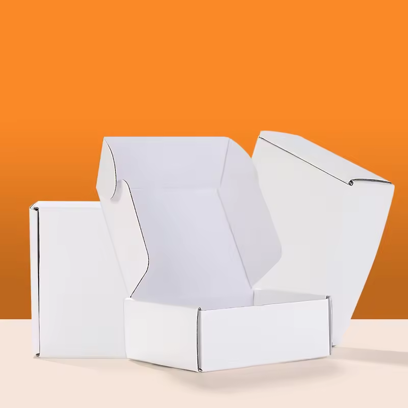 White Aircraft Box Three-Layer Corrugated Box Clothing Packaging Foldable Paper Box Wholesale White Corrugated In Stock