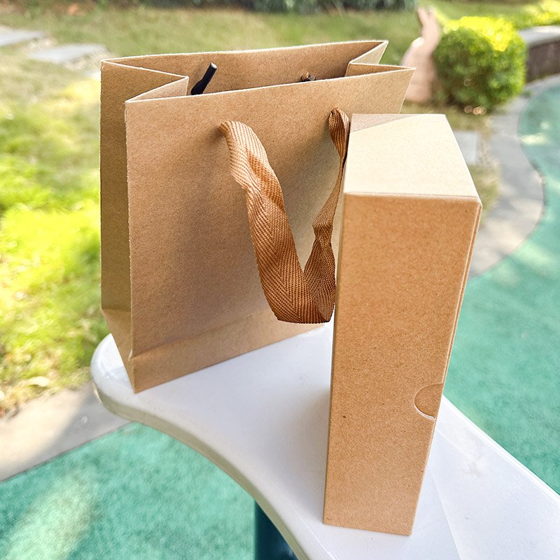 kraft brown paper mobile phone box cellphone packaging paper lid and bottom empty mobile phone box for Samsung