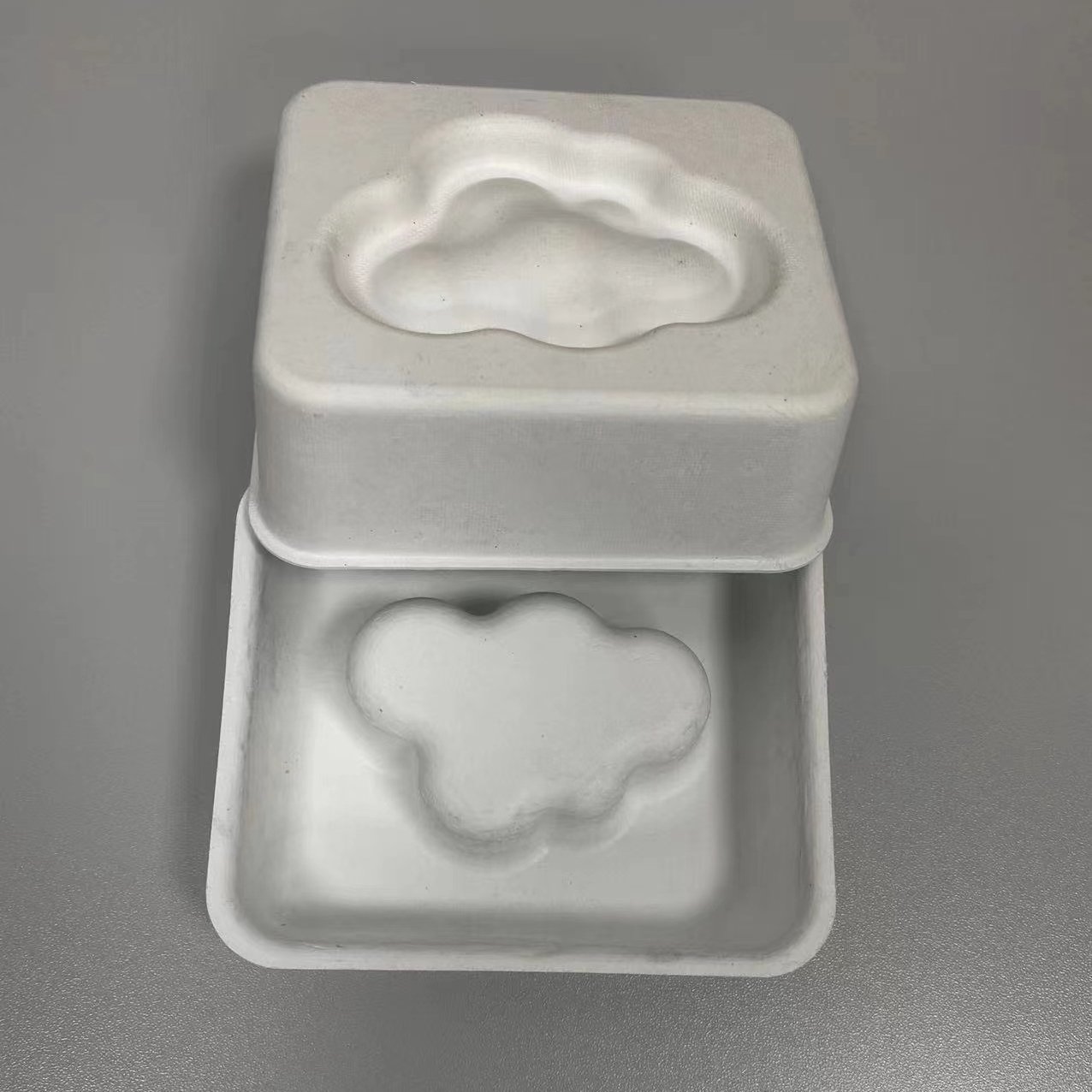 Biodegradable molded pulp paper box natural fiber eco-friendly paper packaging box