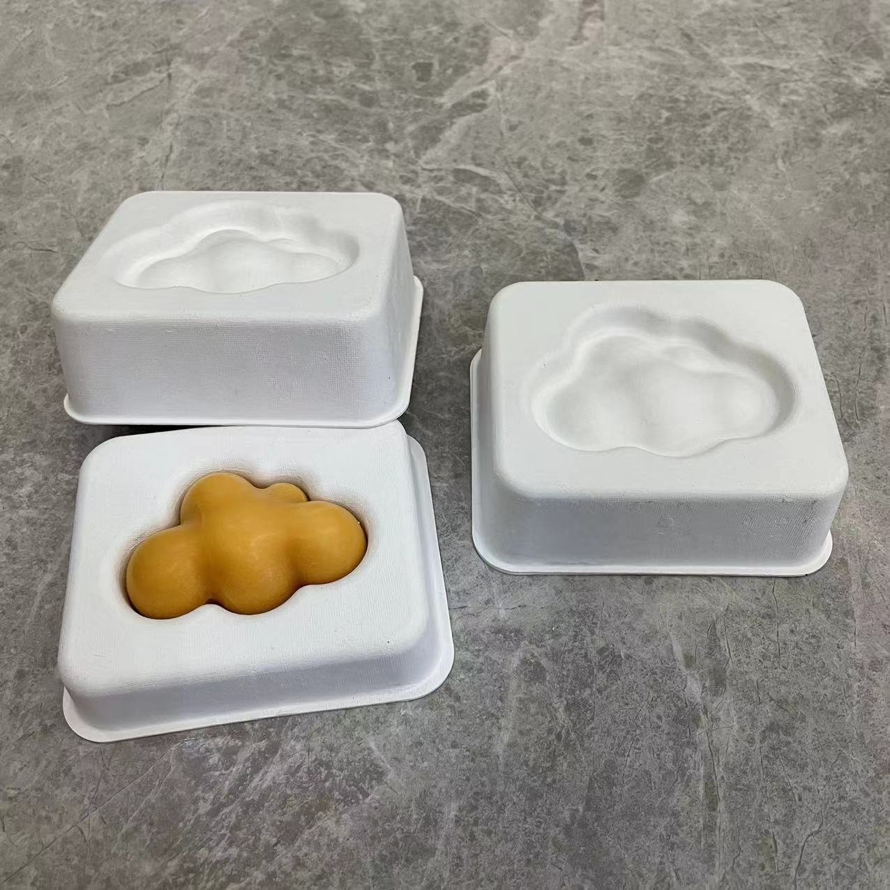 Biodegradable molded pulp paper box natural fiber eco-friendly paper packaging box