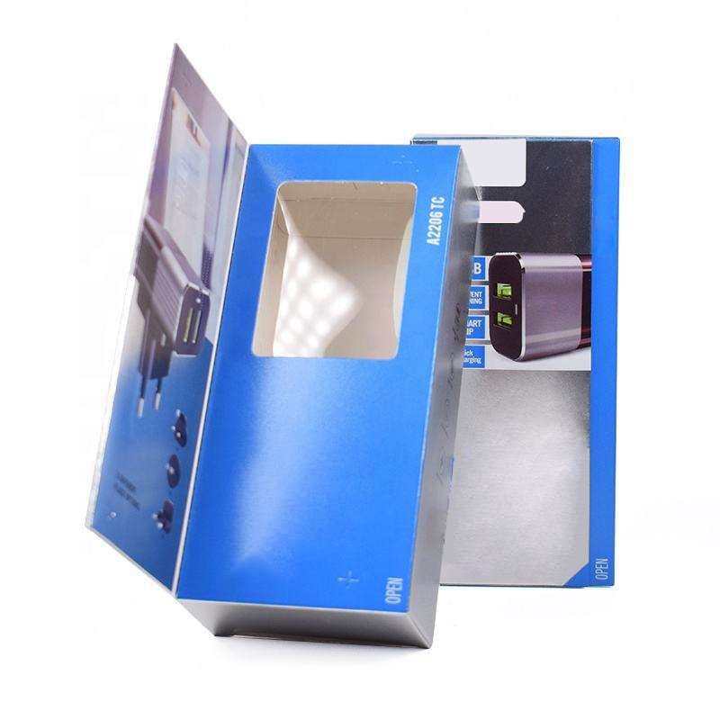 China Wholesale Custom Logo USB Adaptive Travel Charge Color Boxes Flip Top Paper Packaging Box