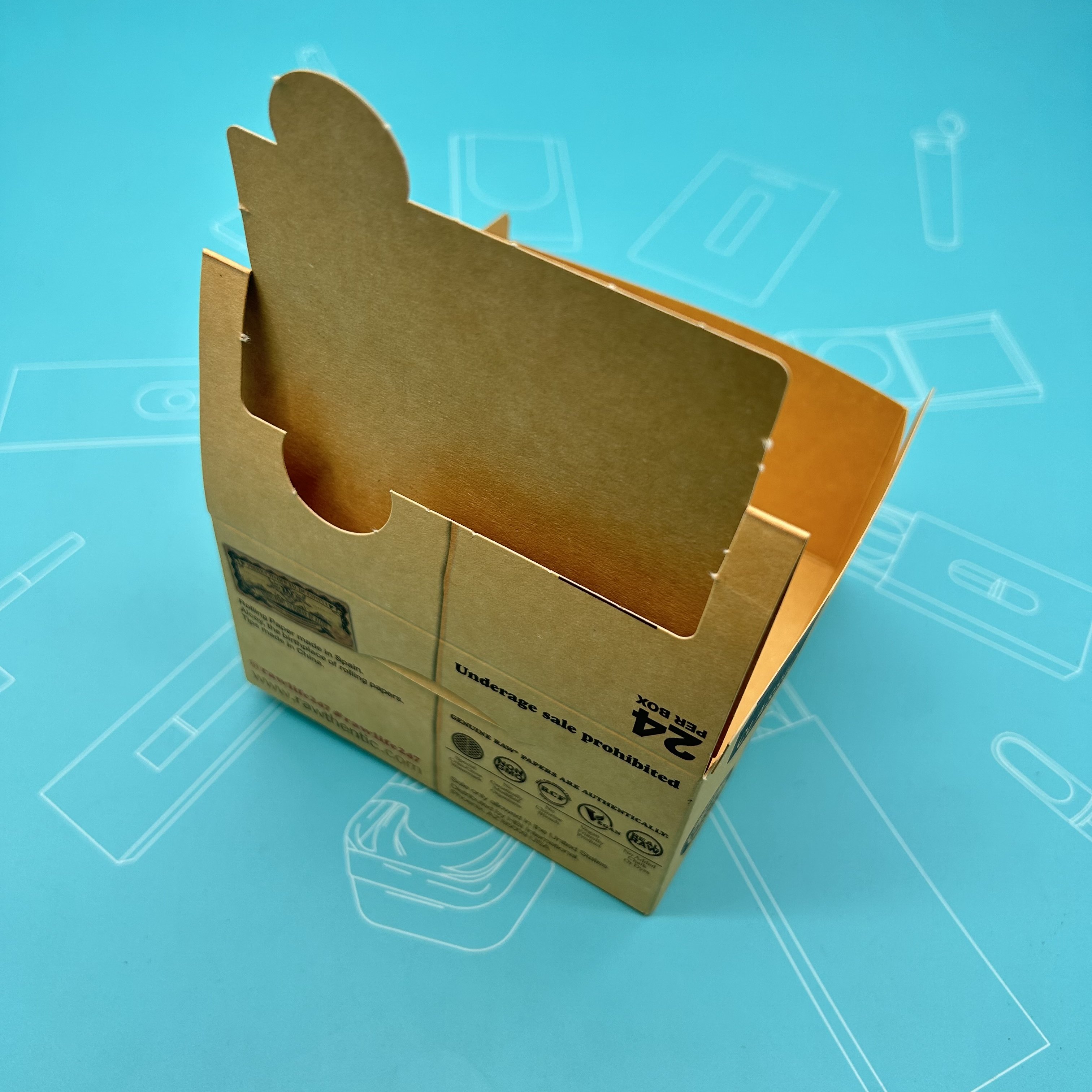 MY Custom Pre Digital Printing Display Rolls paper Gift Packaging Box smoking Paper Packing Display box with Free Design
