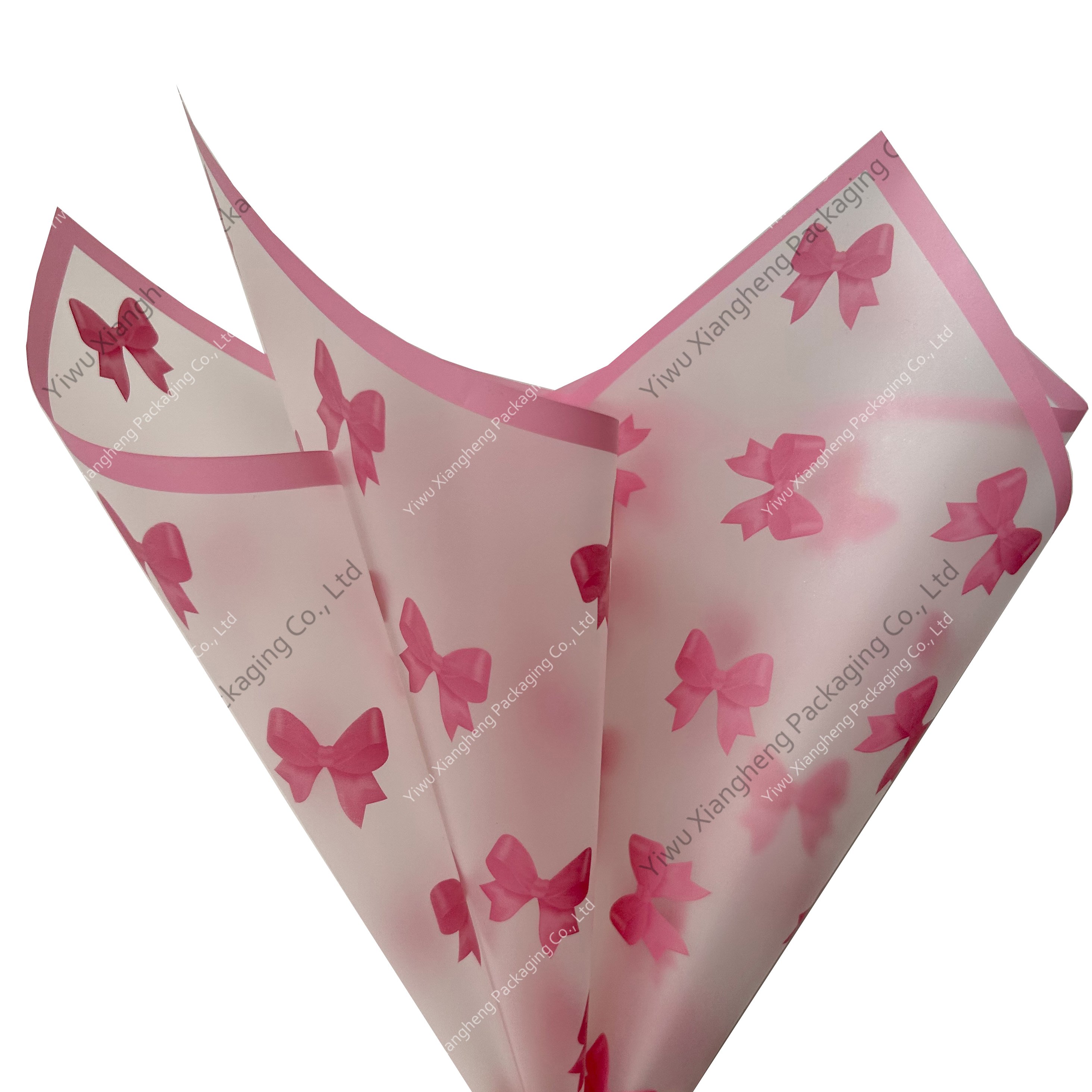 Wholesale New Petal Bow Wrapping Paper Waterproof Paper Flower Packaging Materials Bouquet wrapping paper