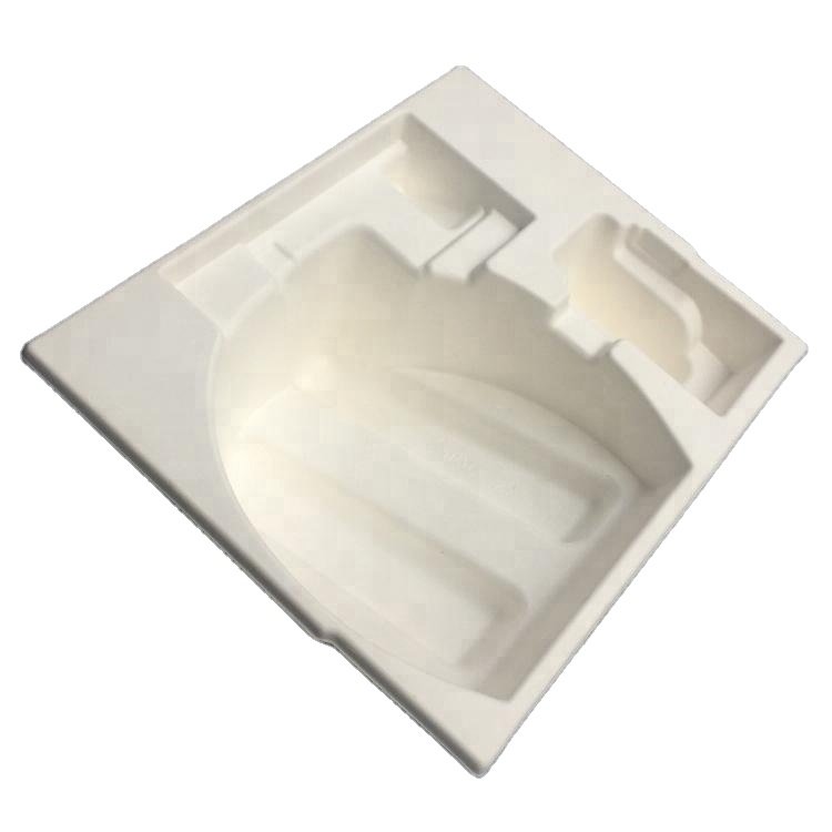 Customized molded pulp packaging tray insert biodegradable packaging moulded paper tray