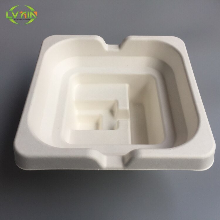 Customized molded pulp packaging tray insert biodegradable packaging moulded paper tray