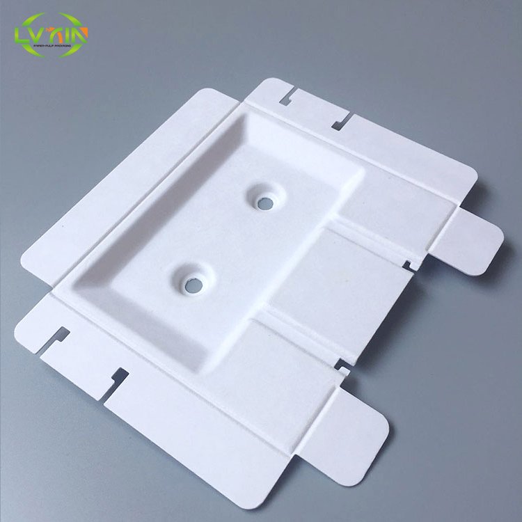 Customized molded pulp packaging tray insert biodegradable packaging moulded paper tray