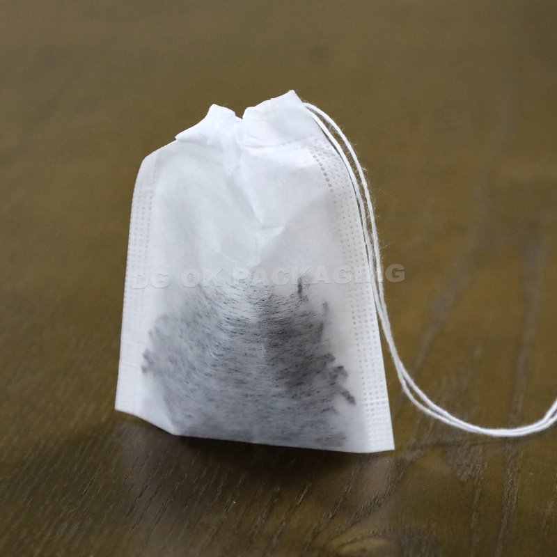Custom PLA Filter Bags Disposable Tea Infuser Empty Tea Packaging Bag Natural Loose Free Small Teabag Drawstring Sealing Coffee
