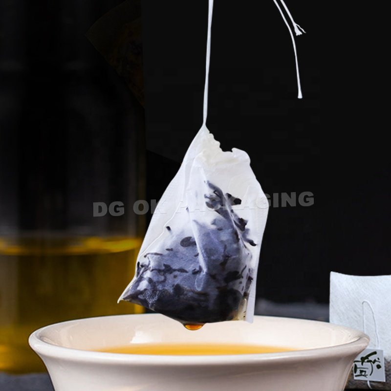 Custom PLA Filter Bags Disposable Tea Infuser Empty Tea Packaging Bag Natural Loose Free Small Teabag Drawstring Sealing Coffee