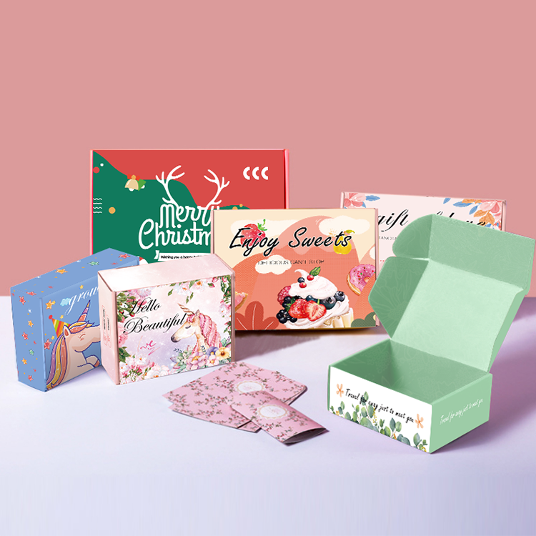 Custom Christmas Candy Gift Shoe Storage Folding Mailer Delivery Shipping Corrugated Paper Packaging Box With Logo Manufacturer