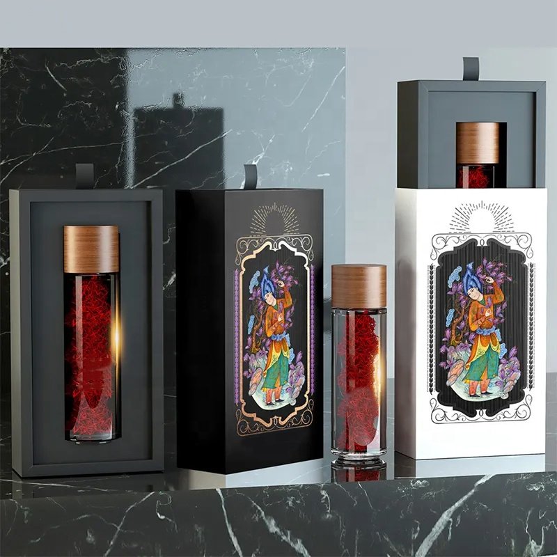 Custom Printed Luxury Design Fancy Gift Packaging for Saffron Box